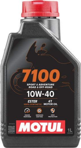 Motul 7100 10W-40 4T Tam Sentetik Motosiklet Motor Yağı 1L resmi