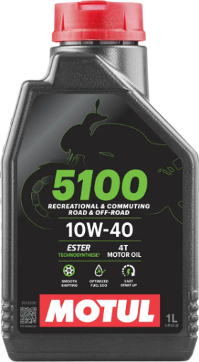 Motul 5100 10W-40 4T Yarı Sentetik Motosiklet Motor Yağı 1L resmi