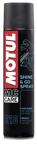 Motul MC Care E10 Shine and Go Motosiklet Parlatma Spreyi resmi