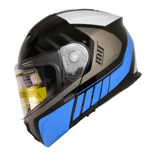 MTS M-966 V2 WX91 Çene Açılır Motosiklet Kaskı - Güneş Vizörlü ABS resmi