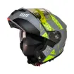 MTS M-966 V2 TU61 Çene Açılır Motosiklet Kaskı - Güneş Vizörlü ABS resmi