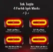 MTS HJ526 Kask LED Çakar - IPX4 Suya Dayanıklı 4 Işık Modlu resmi