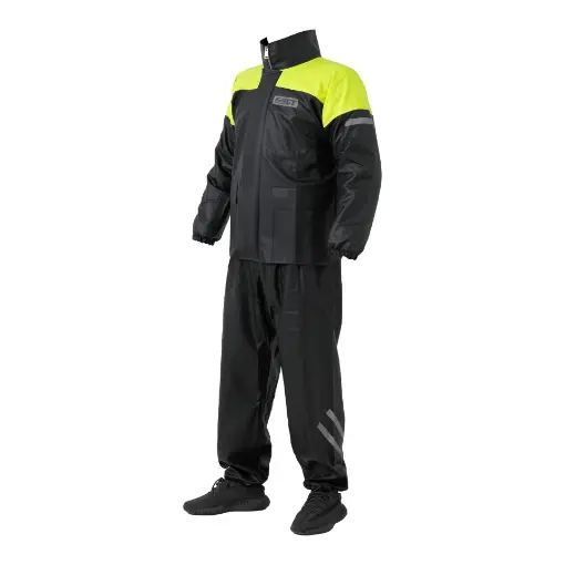 Tex T134 Cepli Motosiklet Yağmurluk Takımı - %100 Su Geçirmez Reflektörlü resmi