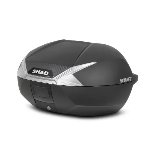 Shad SH47 Beyaz Motosiklet Arka Çanta - 47 Litre Reflektörlü resmi
