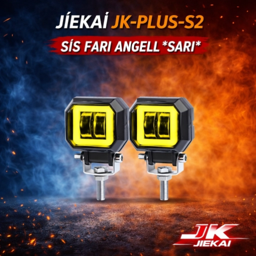 Jiekai JK-PLUS-S2 Angel Sarı Sis Farı - Güçlü LED Angel Halka Tasarım resmi