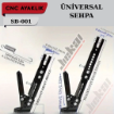 Jiekai SB-001 Gümüş Universal CNC Yan Sehpa Ayaklık - Geniş Tabanlı resmi